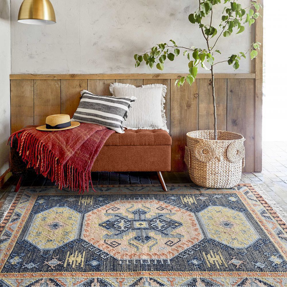 Home Decor with Rugs and Poufs for Smaller Areas